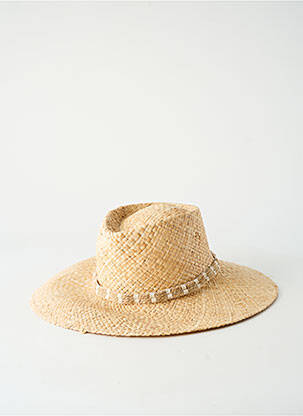 Chapeau forme chapeau paille beige COUSTILLERES femme