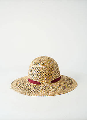 Chapeau broderie ruban rouge COUSTILLERES femme