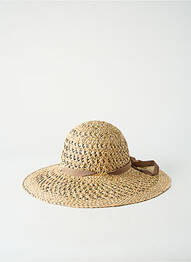 Chapeau forme chapeau paille gris COUSTILLERES femme