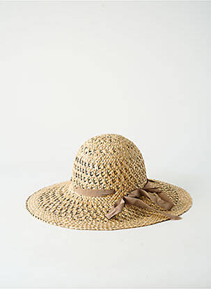Chapeau broderie ruban gris COUSTILLERES femme
