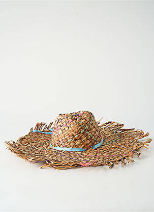 Chapeau forme chapeau paille bleu COUSTILLERES femme