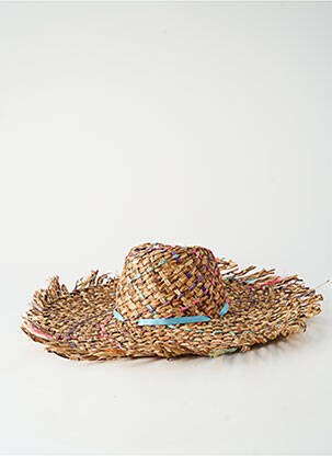 Chapeau forme chapeau paille bleu COUSTILLERES femme