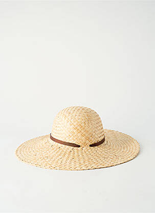 Chapeau forme chapeau paille marron COUSTILLERES femme