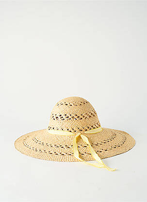 Chapeau forme chapeau paille beige COUSTILLERES femme