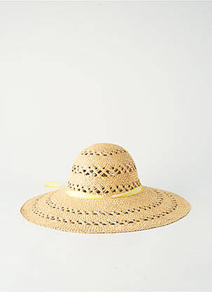 Chapeau forme chapeau paille beige COUSTILLERES femme
