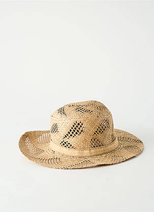Chapeau broderie ruban beige COUSTILLERES femme