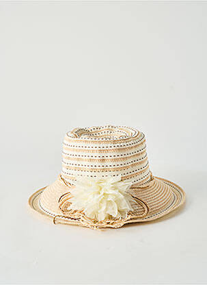 Chapeau forme chapeau paille beige CRAMBES femme