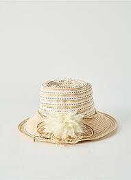 Chapeau forme chapeau paille beige CRAMBES femme