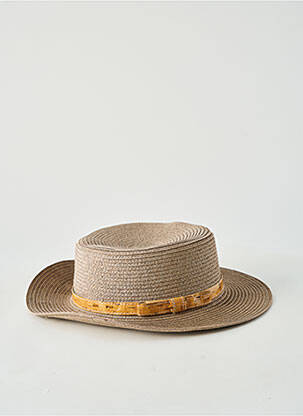 Chapeau forme chapeau paille gris CRAMBES femme