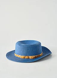 Chapeau forme chapeau paille bleu CRAMBES femme