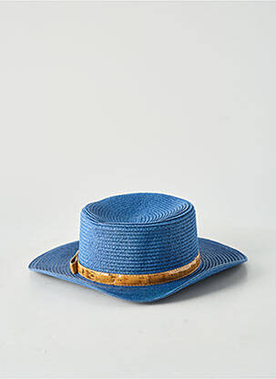 Chapeau forme chapeau paille bleu CRAMBES femme