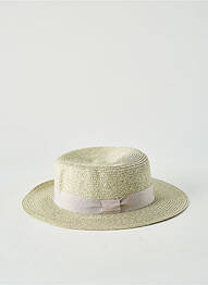 Chapeau forme chapeau paille vert TAFFTA femme