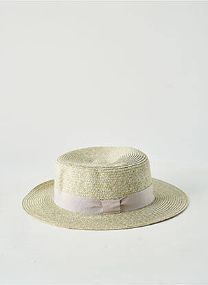 Chapeau forme chapeau paille vert TAFFTA femme