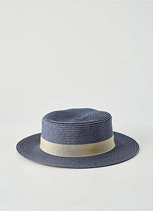 Chapeau broderie ruban bleu TAFFTA femme