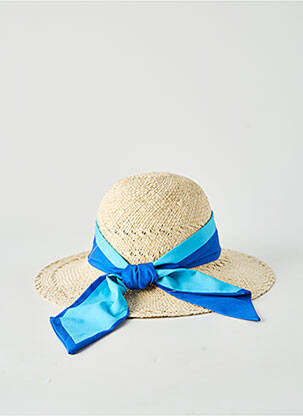 Chapeau forme chapeau paille bleu AUREGA femme