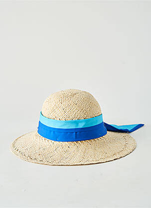 Chapeau forme chapeau paille bleu AUREGA femme