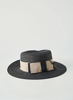 Chapeau broderie ruban noir AUREGA femme