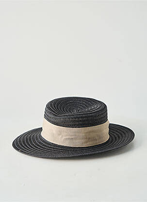 Chapeau broderie ruban noir AUREGA femme