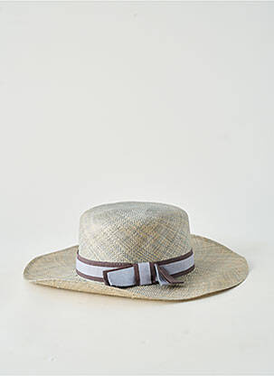 Chapeau broderie ruban gris TAFFTA femme