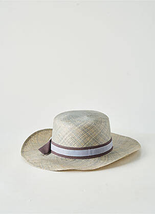 Chapeau broderie ruban gris TAFFTA femme