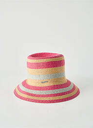 Chapeau forme chapeau paille rose HERMAN femme