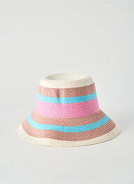 Chapeau forme chapeau paille beige HERMAN femme