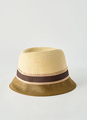 Chapeau bande anti-transpiration beige HERMAN femme
