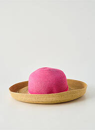 Chapeau forme chapeau paille rose BETMAR femme