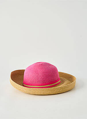 Chapeau forme chapeau paille rose BETMAR femme