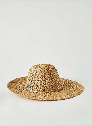Chapeau forme chapeau paille beige ISLANDS CROSS femme