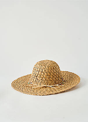 Chapeau forme chapeau paille beige ISLANDS CROSS femme