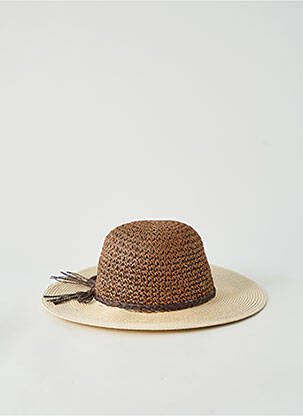 Chapeau broderie ruban marron HERMAN femme