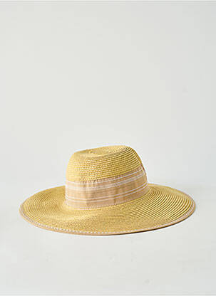 Chapeau broderie ruban jaune AUREGA femme