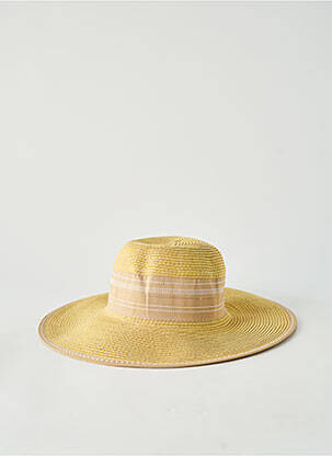 Chapeau broderie ruban jaune AUREGA femme