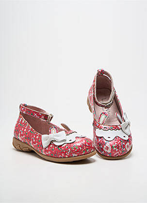 Ballerines impression bout rond rouge LAURA VITA fille