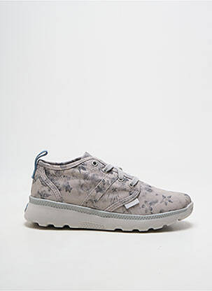 Baskets fermeture lacets bout rond gris PALLADIUM fille