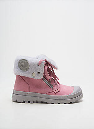 Bottines/boots fourrée talon bas rose PALLADIUM fille