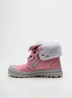 Bottines/boots fourrée talon bas rose PALLADIUM fille