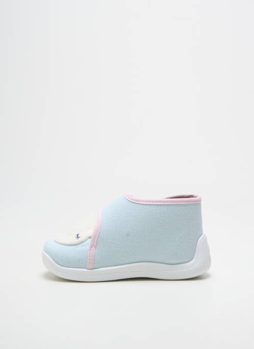 Chaussons/pantoufles semelle amovible bout rond bleu GBB fille