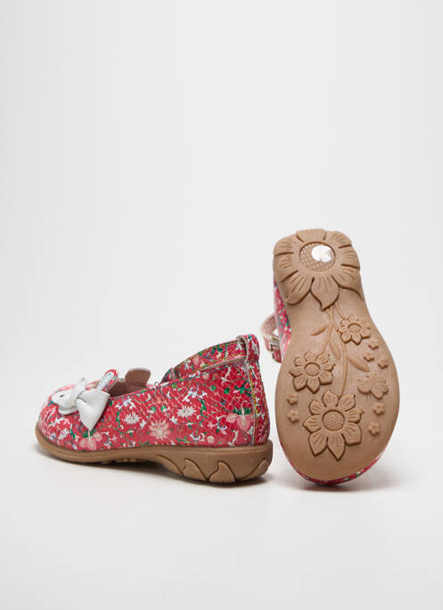 Ballerines impression bout rond rouge LAURA VITA fille