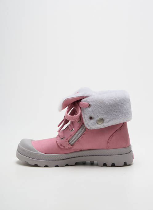Bottines/boots fourrée talon bas rose PALLADIUM fille