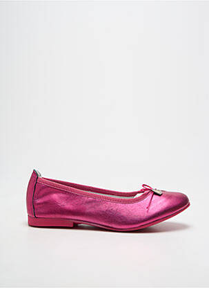 Ballerines tissage satiné chiquet rose TTY fille