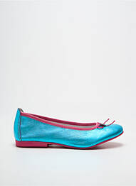 Ballerines tissage satiné chiquet bleu TTY fille