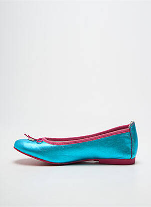 Ballerines tissage satiné chiquet bleu TTY fille
