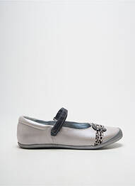 Ballerines fermeture scratch talon plat jusqu'à 3cm argent TTY femme