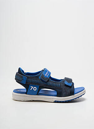 Sandales/nu pieds fermeture scratch bout ouvert bleu KICKERS fille