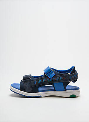 Sandales/nu pieds fermeture scratch bout ouvert bleu KICKERS fille