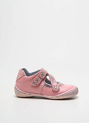 Bottillons fermeture scratch bout rond rose GATTINO fille