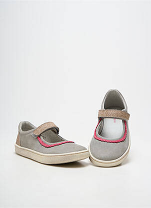 Ballerines bout rond bout rond gris KICKERS fille