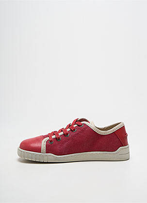 Baskets fermeture lacets bout rond rose KICKERS garçon